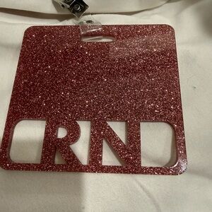 Glittery Pink Badge Holder